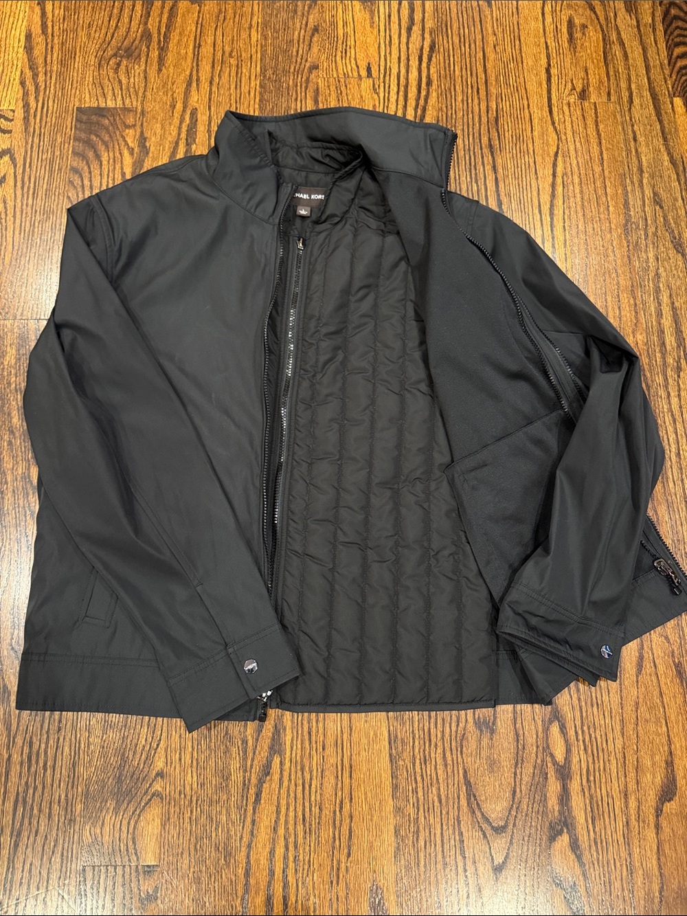 Michael Kors Men's Black Lightweight Quilted-Liner Jacket